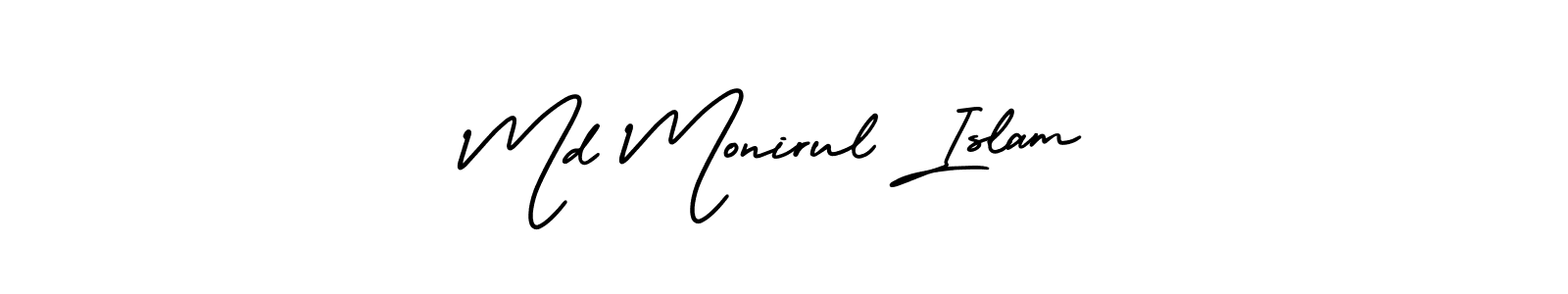Md Monirul Islam stylish signature style. Best Handwritten Sign (AmerikaSignatureDemo-Regular) for my name. Handwritten Signature Collection Ideas for my name Md Monirul Islam. Md Monirul Islam signature style 3 images and pictures png