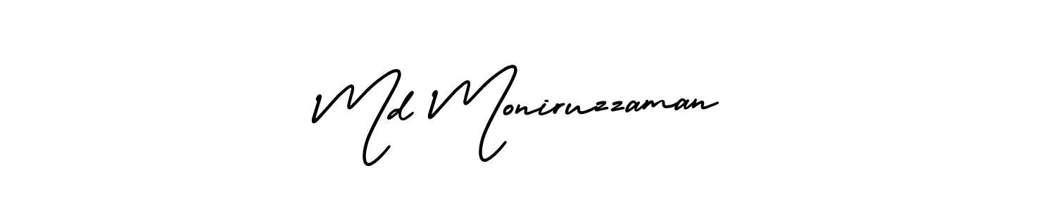 Make a beautiful signature design for name Md Moniruzzaman. With this signature (AmerikaSignatureDemo-Regular) style, you can create a handwritten signature for free. Md Moniruzzaman signature style 3 images and pictures png