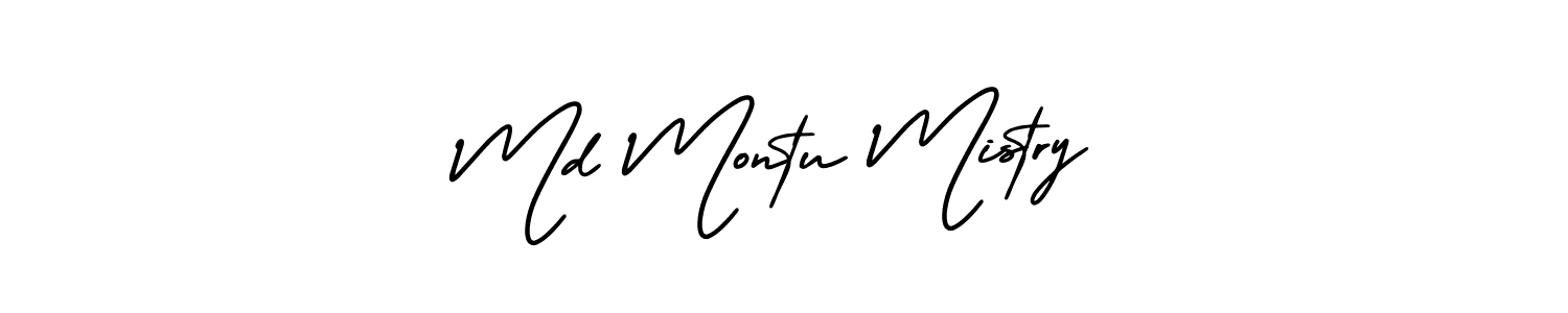 AmerikaSignatureDemo-Regular is a professional signature style that is perfect for those who want to add a touch of class to their signature. It is also a great choice for those who want to make their signature more unique. Get Md Montu Mistry name to fancy signature for free. Md Montu Mistry signature style 3 images and pictures png