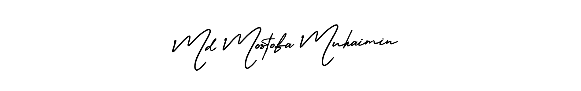 Design your own signature with our free online signature maker. With this signature software, you can create a handwritten (AmerikaSignatureDemo-Regular) signature for name Md Mostofa Muhaimin. Md Mostofa Muhaimin signature style 3 images and pictures png