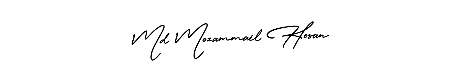 How to make Md Mozammail Hosan signature? AmerikaSignatureDemo-Regular is a professional autograph style. Create handwritten signature for Md Mozammail Hosan name. Md Mozammail Hosan signature style 3 images and pictures png