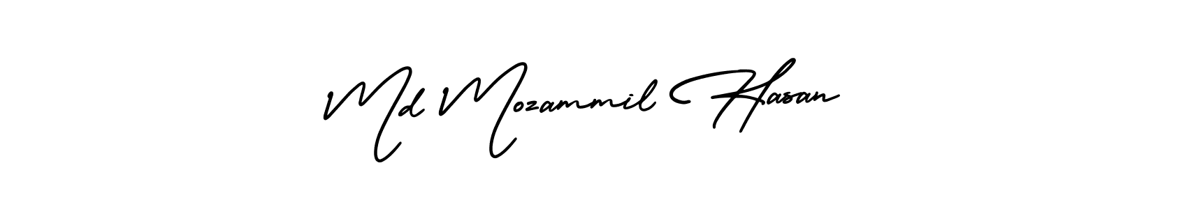 How to make Md Mozammil Hasan signature? AmerikaSignatureDemo-Regular is a professional autograph style. Create handwritten signature for Md Mozammil Hasan name. Md Mozammil Hasan signature style 3 images and pictures png