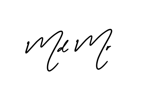 Make a beautiful signature design for name Md Mr. With this signature (AmerikaSignatureDemo-Regular) style, you can create a handwritten signature for free. Md Mr signature style 3 images and pictures png