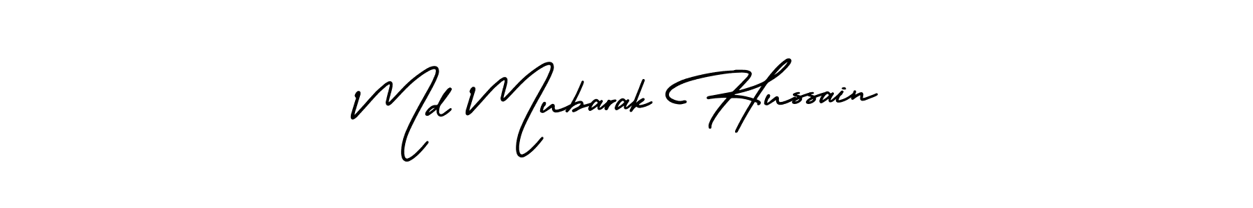 How to make Md Mubarak Hussain signature? AmerikaSignatureDemo-Regular is a professional autograph style. Create handwritten signature for Md Mubarak Hussain name. Md Mubarak Hussain signature style 3 images and pictures png