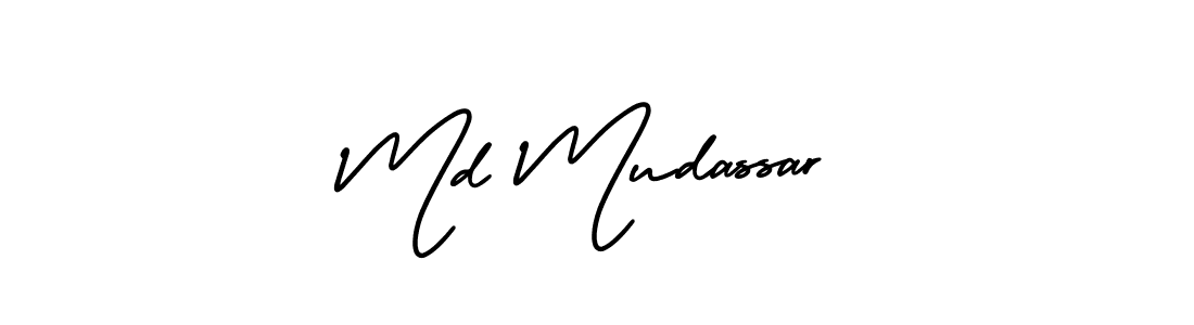 The best way (AmerikaSignatureDemo-Regular) to make a short signature is to pick only two or three words in your name. The name Md Mudassar include a total of six letters. For converting this name. Md Mudassar signature style 3 images and pictures png