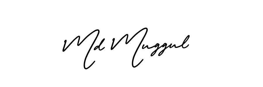 Create a beautiful signature design for name Md Muggul. With this signature (AmerikaSignatureDemo-Regular) fonts, you can make a handwritten signature for free. Md Muggul signature style 3 images and pictures png