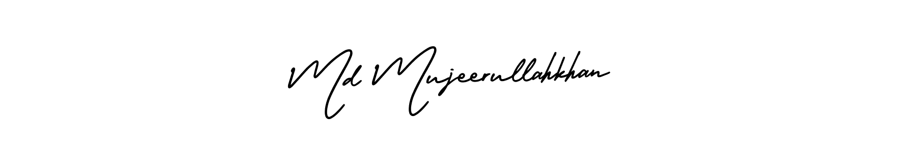 Also we have Md Mujeerullahkhan name is the best signature style. Create professional handwritten signature collection using AmerikaSignatureDemo-Regular autograph style. Md Mujeerullahkhan signature style 3 images and pictures png