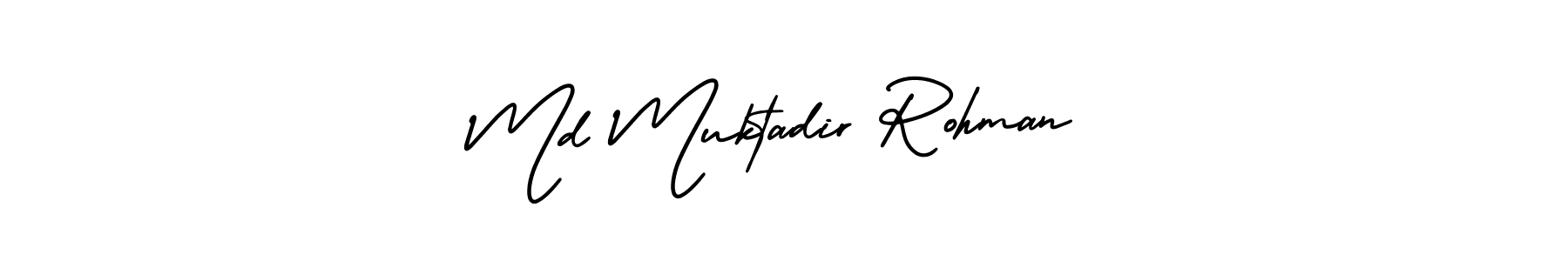 It looks lik you need a new signature style for name Md Muktadir Rohman. Design unique handwritten (AmerikaSignatureDemo-Regular) signature with our free signature maker in just a few clicks. Md Muktadir Rohman signature style 3 images and pictures png