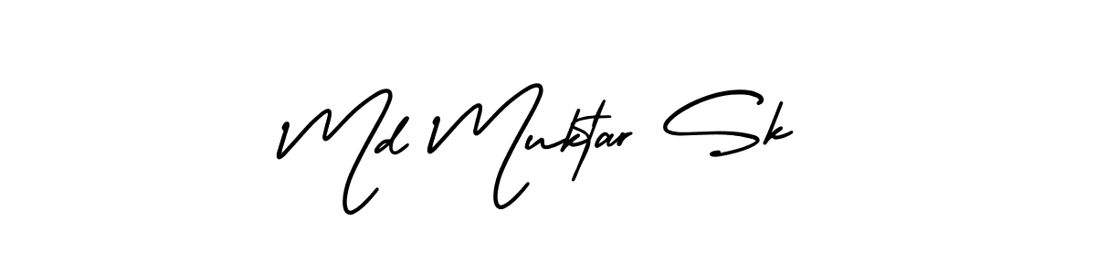 Md Muktar Sk stylish signature style. Best Handwritten Sign (AmerikaSignatureDemo-Regular) for my name. Handwritten Signature Collection Ideas for my name Md Muktar Sk. Md Muktar Sk signature style 3 images and pictures png