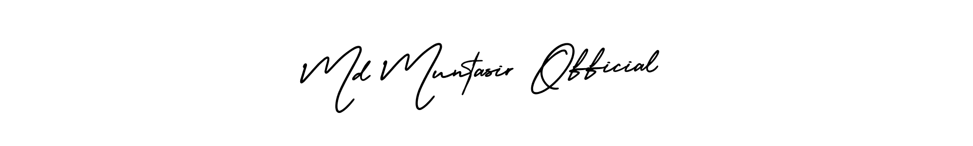 Use a signature maker to create a handwritten signature online. With this signature software, you can design (AmerikaSignatureDemo-Regular) your own signature for name Md Muntasir Official. Md Muntasir Official signature style 3 images and pictures png