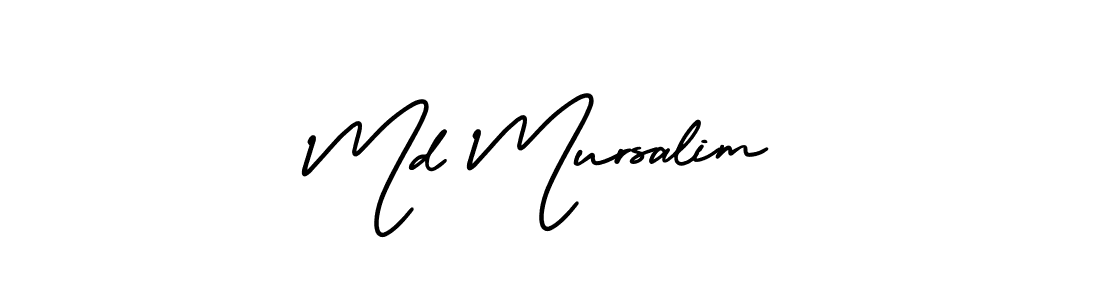 It looks lik you need a new signature style for name Md Mursalim. Design unique handwritten (AmerikaSignatureDemo-Regular) signature with our free signature maker in just a few clicks. Md Mursalim signature style 3 images and pictures png