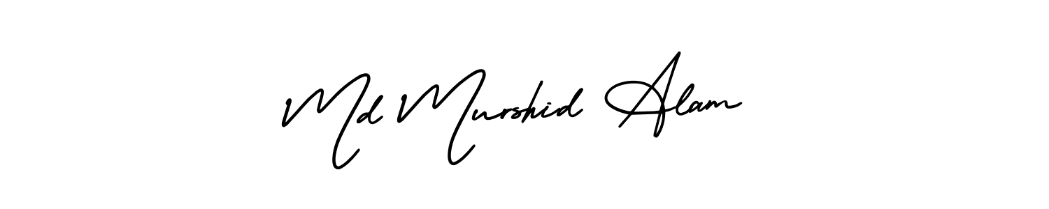 The best way (AmerikaSignatureDemo-Regular) to make a short signature is to pick only two or three words in your name. The name Md Murshid Alam include a total of six letters. For converting this name. Md Murshid Alam signature style 3 images and pictures png