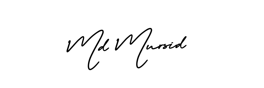 This is the best signature style for the Md Mursid name. Also you like these signature font (AmerikaSignatureDemo-Regular). Mix name signature. Md Mursid signature style 3 images and pictures png