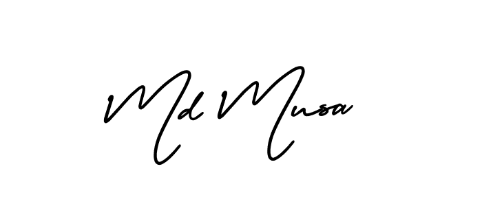 It looks lik you need a new signature style for name Md Musa. Design unique handwritten (AmerikaSignatureDemo-Regular) signature with our free signature maker in just a few clicks. Md Musa signature style 3 images and pictures png