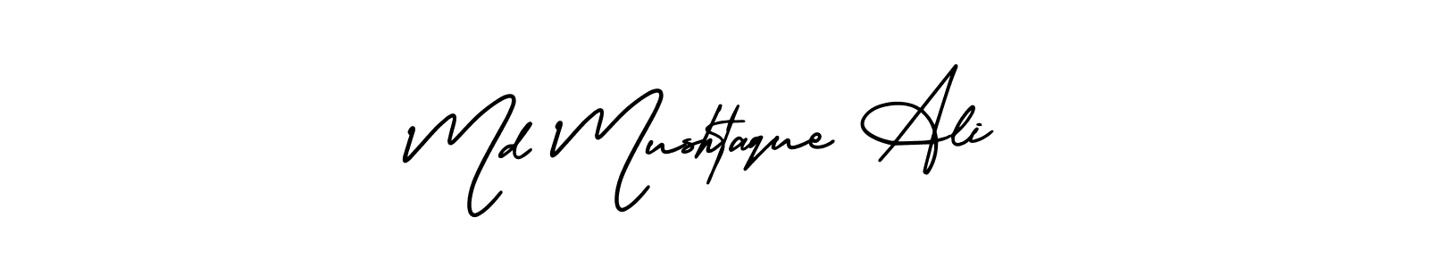 Use a signature maker to create a handwritten signature online. With this signature software, you can design (AmerikaSignatureDemo-Regular) your own signature for name Md Mushtaque Ali. Md Mushtaque Ali signature style 3 images and pictures png