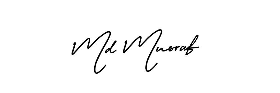 You should practise on your own different ways (AmerikaSignatureDemo-Regular) to write your name (Md Musraf) in signature. don't let someone else do it for you. Md Musraf signature style 3 images and pictures png