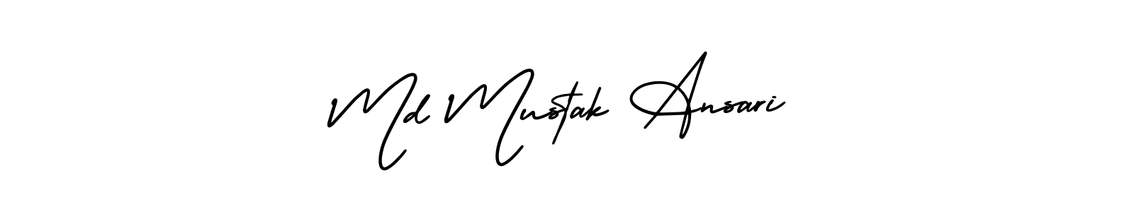Design your own signature with our free online signature maker. With this signature software, you can create a handwritten (AmerikaSignatureDemo-Regular) signature for name Md Mustak Ansari. Md Mustak Ansari signature style 3 images and pictures png