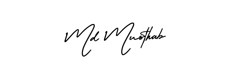 Make a beautiful signature design for name Md Musthab. With this signature (AmerikaSignatureDemo-Regular) style, you can create a handwritten signature for free. Md Musthab signature style 3 images and pictures png