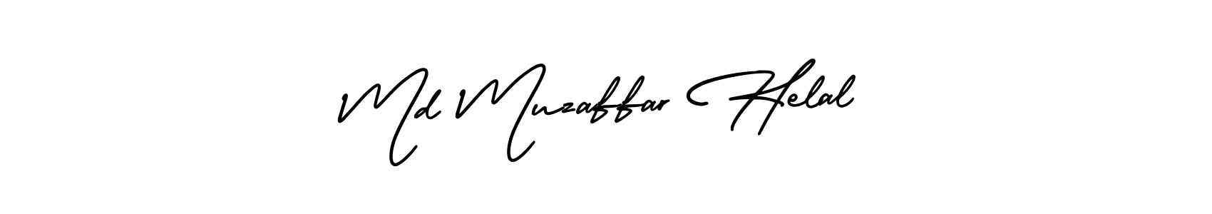 Create a beautiful signature design for name Md Muzaffar Helal. With this signature (AmerikaSignatureDemo-Regular) fonts, you can make a handwritten signature for free. Md Muzaffar Helal signature style 3 images and pictures png