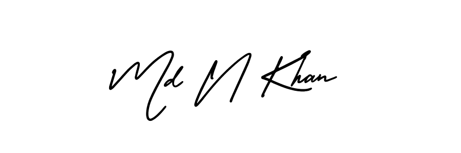 Design your own signature with our free online signature maker. With this signature software, you can create a handwritten (AmerikaSignatureDemo-Regular) signature for name Md N Khan. Md N Khan signature style 3 images and pictures png