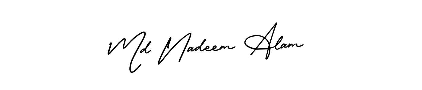 Make a short Md Nadeem Alam signature style. Manage your documents anywhere anytime using AmerikaSignatureDemo-Regular. Create and add eSignatures, submit forms, share and send files easily. Md Nadeem Alam signature style 3 images and pictures png