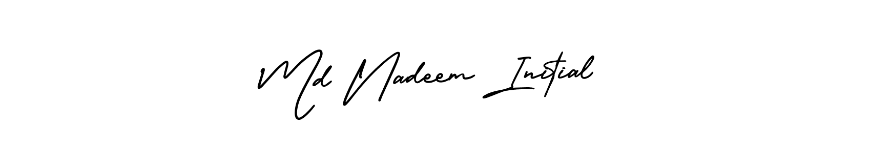 Md Nadeem Initial stylish signature style. Best Handwritten Sign (AmerikaSignatureDemo-Regular) for my name. Handwritten Signature Collection Ideas for my name Md Nadeem Initial. Md Nadeem Initial signature style 3 images and pictures png