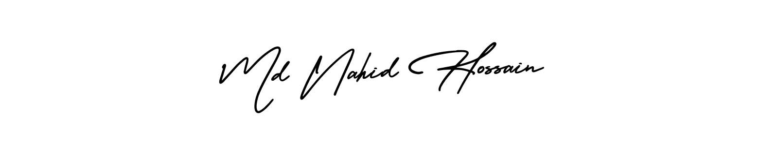 Create a beautiful signature design for name Md Nahid Hossain. With this signature (AmerikaSignatureDemo-Regular) fonts, you can make a handwritten signature for free. Md Nahid Hossain signature style 3 images and pictures png