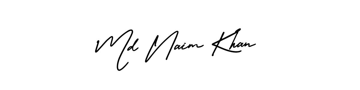 How to Draw Md Naim Khan signature style? AmerikaSignatureDemo-Regular is a latest design signature styles for name Md Naim Khan. Md Naim Khan signature style 3 images and pictures png