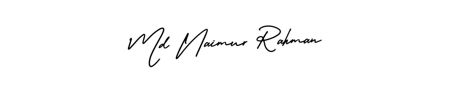 You should practise on your own different ways (AmerikaSignatureDemo-Regular) to write your name (Md Naimur Rahman) in signature. don't let someone else do it for you. Md Naimur Rahman signature style 3 images and pictures png