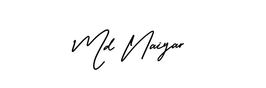 You should practise on your own different ways (AmerikaSignatureDemo-Regular) to write your name (Md Naiyar) in signature. don't let someone else do it for you. Md Naiyar signature style 3 images and pictures png