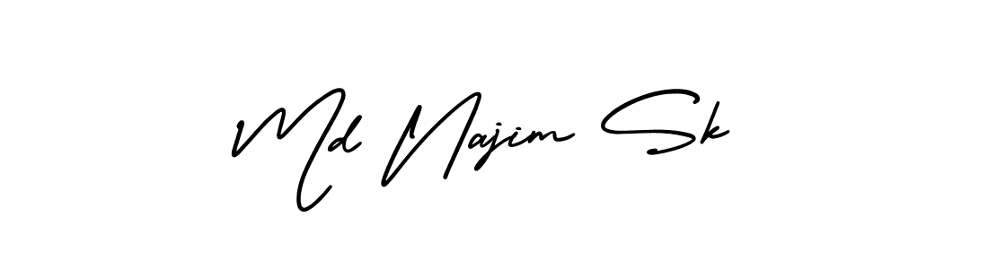 How to make Md Najim Sk signature? AmerikaSignatureDemo-Regular is a professional autograph style. Create handwritten signature for Md Najim Sk name. Md Najim Sk signature style 3 images and pictures png