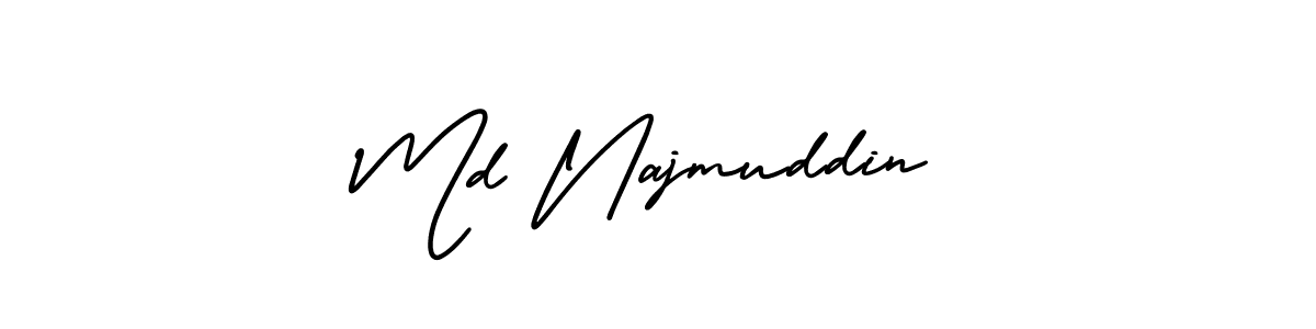 Create a beautiful signature design for name Md Najmuddin. With this signature (AmerikaSignatureDemo-Regular) fonts, you can make a handwritten signature for free. Md Najmuddin signature style 3 images and pictures png