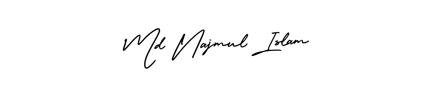 Also we have Md Najmul Islam name is the best signature style. Create professional handwritten signature collection using AmerikaSignatureDemo-Regular autograph style. Md Najmul Islam signature style 3 images and pictures png
