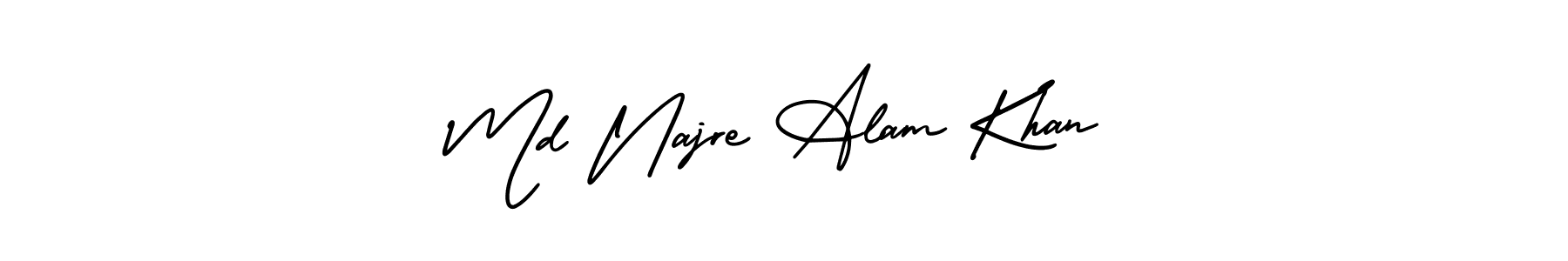Also You can easily find your signature by using the search form. We will create Md Najre Alam Khan name handwritten signature images for you free of cost using AmerikaSignatureDemo-Regular sign style. Md Najre Alam Khan signature style 3 images and pictures png