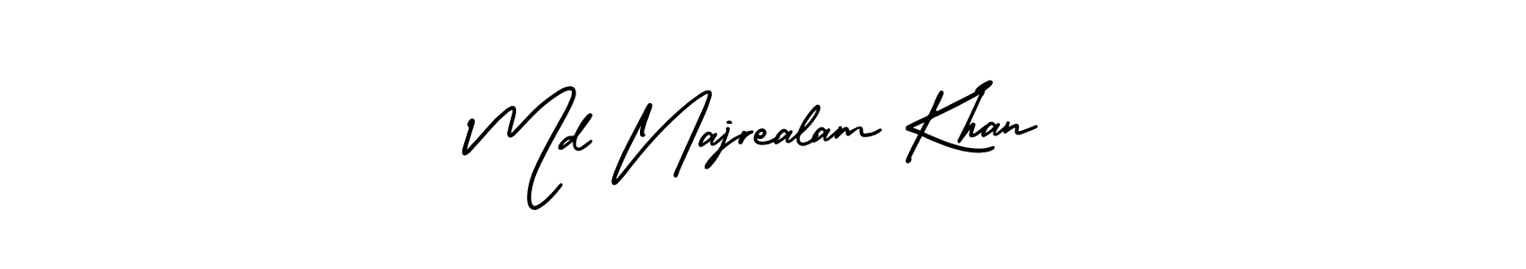 It looks lik you need a new signature style for name Md Najrealam Khan. Design unique handwritten (AmerikaSignatureDemo-Regular) signature with our free signature maker in just a few clicks. Md Najrealam Khan signature style 3 images and pictures png