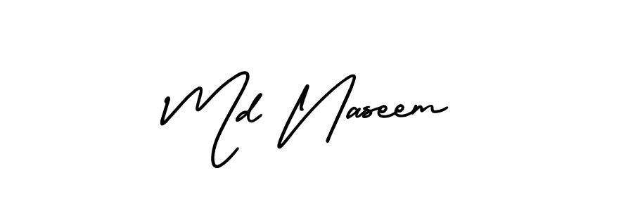 Md Naseem stylish signature style. Best Handwritten Sign (AmerikaSignatureDemo-Regular) for my name. Handwritten Signature Collection Ideas for my name Md Naseem. Md Naseem signature style 3 images and pictures png