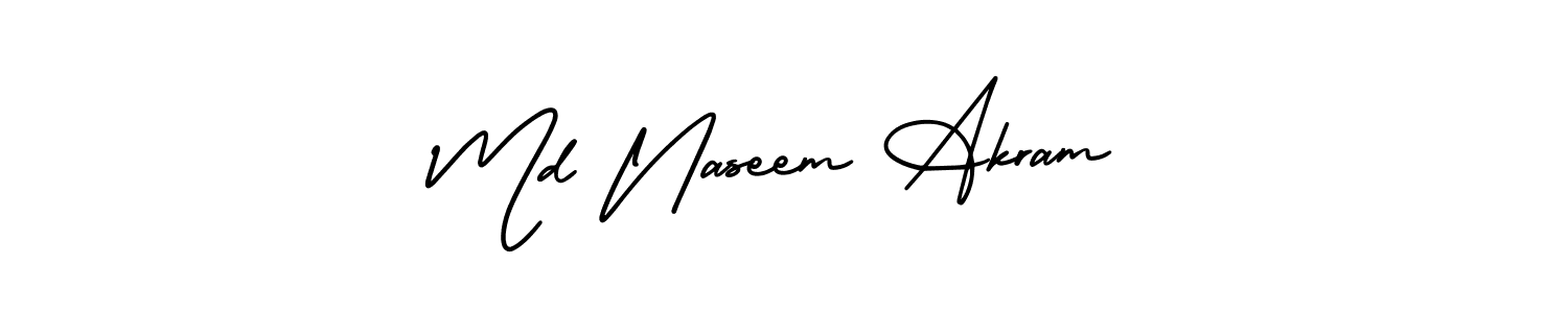 Use a signature maker to create a handwritten signature online. With this signature software, you can design (AmerikaSignatureDemo-Regular) your own signature for name Md Naseem Akram. Md Naseem Akram signature style 3 images and pictures png