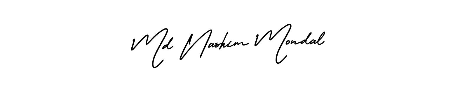 It looks lik you need a new signature style for name Md Nashim Mondal. Design unique handwritten (AmerikaSignatureDemo-Regular) signature with our free signature maker in just a few clicks. Md Nashim Mondal signature style 3 images and pictures png