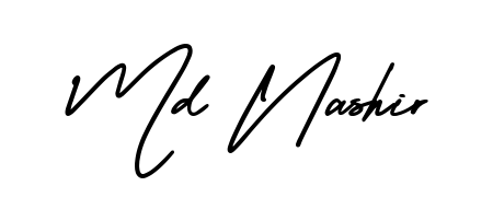 Upgrade your professional image with Md Nashir signature created with AmerikaSignatureDemo-Regular font. Fast, free, and watermark-free download. Md Nashir signature style 3 images and pictures png