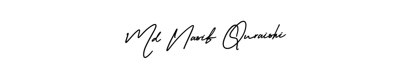 Md Nasif Quraishi stylish signature style. Best Handwritten Sign (AmerikaSignatureDemo-Regular) for my name. Handwritten Signature Collection Ideas for my name Md Nasif Quraishi. Md Nasif Quraishi signature style 3 images and pictures png