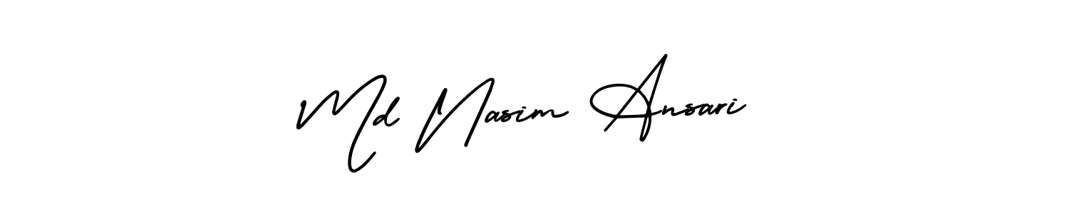 Design your own signature with our free online signature maker. With this signature software, you can create a handwritten (AmerikaSignatureDemo-Regular) signature for name Md Nasim Ansari. Md Nasim Ansari signature style 3 images and pictures png