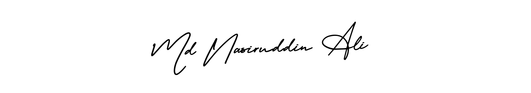Use a signature maker to create a handwritten signature online. With this signature software, you can design (AmerikaSignatureDemo-Regular) your own signature for name Md Nasiruddin Ali. Md Nasiruddin Ali signature style 3 images and pictures png