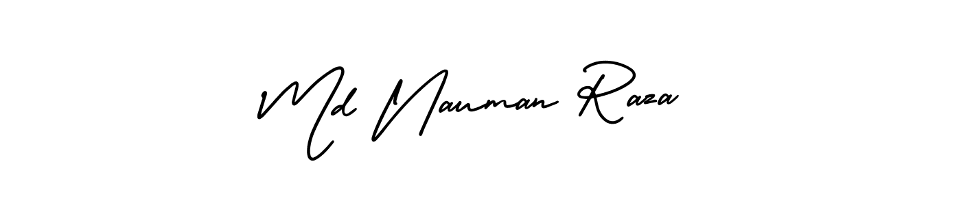 AmerikaSignatureDemo-Regular is a professional signature style that is perfect for those who want to add a touch of class to their signature. It is also a great choice for those who want to make their signature more unique. Get Md Nauman Raza name to fancy signature for free. Md Nauman Raza signature style 3 images and pictures png