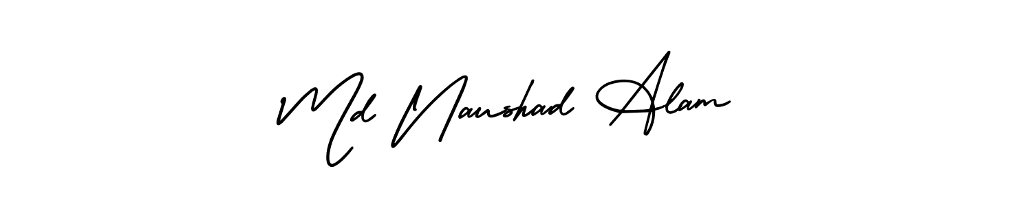 Also You can easily find your signature by using the search form. We will create Md Naushad Alam name handwritten signature images for you free of cost using AmerikaSignatureDemo-Regular sign style. Md Naushad Alam signature style 3 images and pictures png
