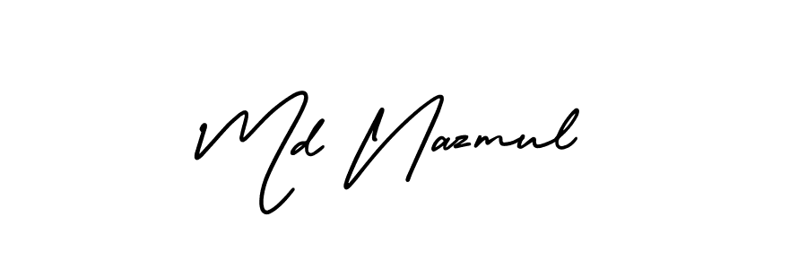 Make a short Md Nazmul signature style. Manage your documents anywhere anytime using AmerikaSignatureDemo-Regular. Create and add eSignatures, submit forms, share and send files easily. Md Nazmul signature style 3 images and pictures png