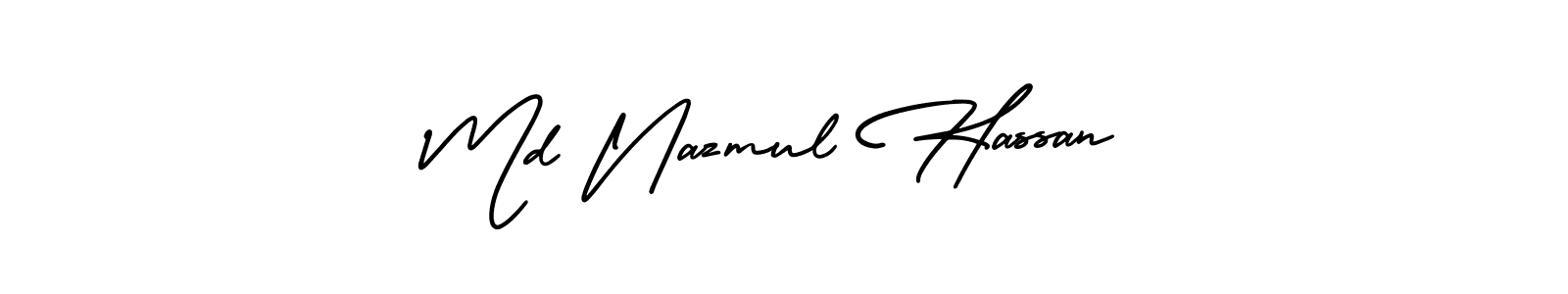 This is the best signature style for the Md Nazmul Hassan name. Also you like these signature font (AmerikaSignatureDemo-Regular). Mix name signature. Md Nazmul Hassan signature style 3 images and pictures png