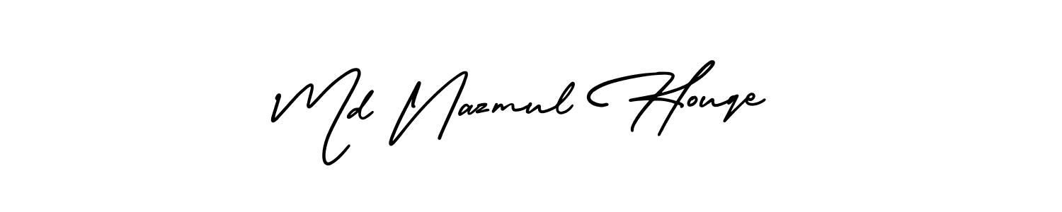 Md Nazmul Houqe stylish signature style. Best Handwritten Sign (AmerikaSignatureDemo-Regular) for my name. Handwritten Signature Collection Ideas for my name Md Nazmul Houqe. Md Nazmul Houqe signature style 3 images and pictures png