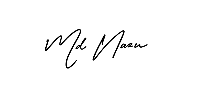 How to Draw Md Nazu signature style? AmerikaSignatureDemo-Regular is a latest design signature styles for name Md Nazu. Md Nazu signature style 3 images and pictures png