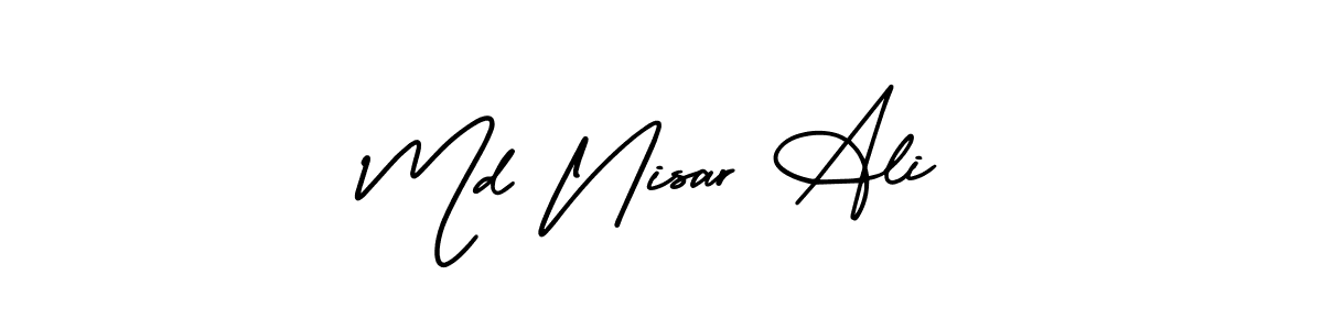 Use a signature maker to create a handwritten signature online. With this signature software, you can design (AmerikaSignatureDemo-Regular) your own signature for name Md Nisar Ali. Md Nisar Ali signature style 3 images and pictures png