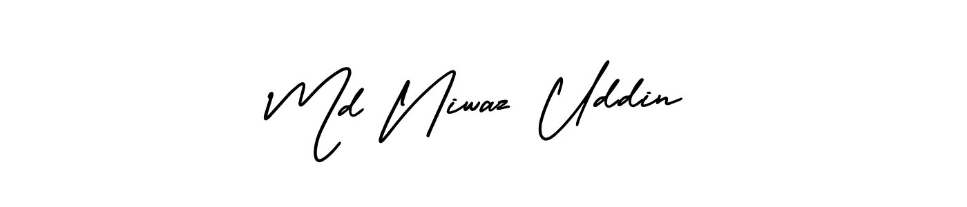 Create a beautiful signature design for name Md Niwaz Uddin. With this signature (AmerikaSignatureDemo-Regular) fonts, you can make a handwritten signature for free. Md Niwaz Uddin signature style 3 images and pictures png